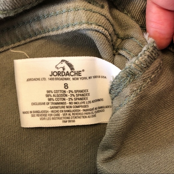 Jordache high-waist jeans, army green, size 8 - Picture 7 of 7